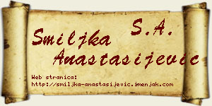 Smiljka Anastasijević vizit kartica